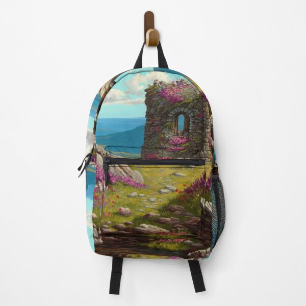 Item preview, Castle ruins near a stream with wildflowers designed and sold by JoepshLSio.