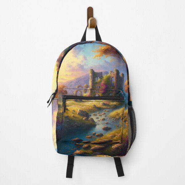 Item preview, Castle ruins near a stream with wildflowers designed and sold by JoepshLSio.
