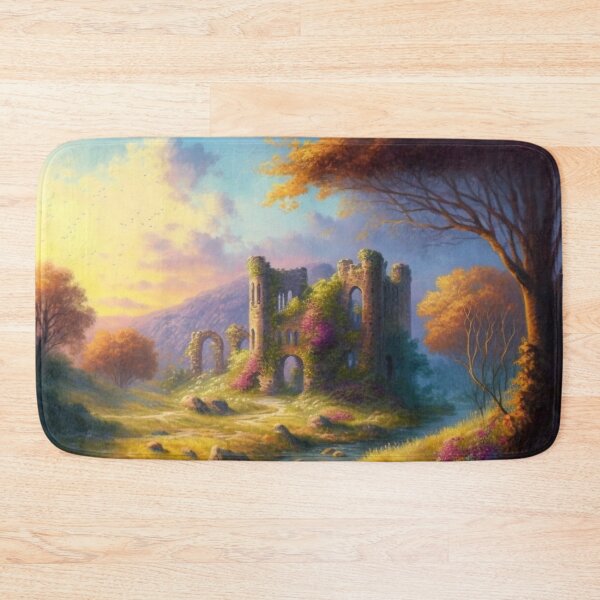 Item preview, Castle ruins near a stream with wildflowers designed and sold by JoepshLSio.