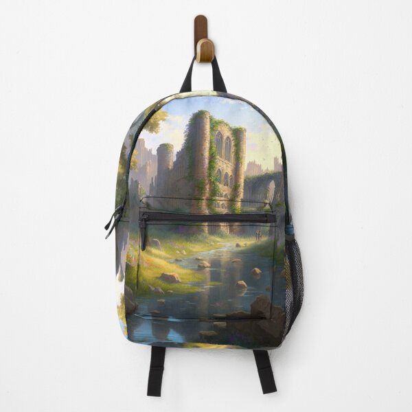 Item preview, Castle ruins near a stream with wildflowers designed and sold by JoepshLSio.