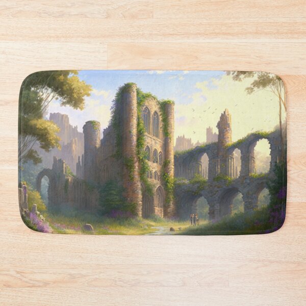 Item preview, Castle ruins near a stream with wildflowers designed and sold by JoepshLSio.