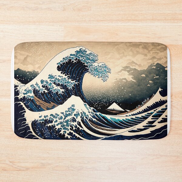 Item preview, The great wave off kanagawa. Old Japanese artwork with big wave and mountain Fuji on the background. designed and sold by leomaldonado.