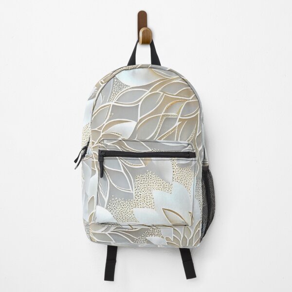 Item preview, Luxury Flowers Abstract Pattern in Gold, White, White designed and sold by HiArtify ❤️.