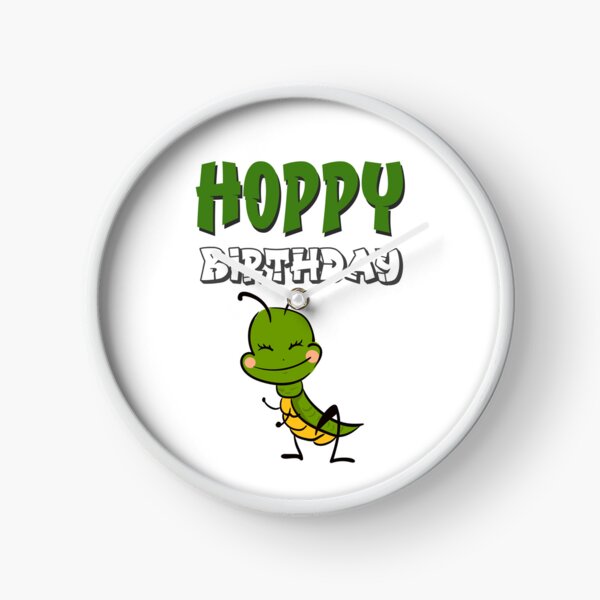 Item preview, Hoppy Happy Birthday!! Funny Grasshopper Birthday Pun designed and sold by JuxtaJoy Studios.