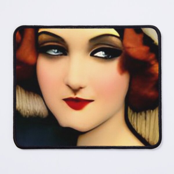 Item preview, Roaring 20's Woman Sexy Flapper with Red Hair Redhead Art Nouveau designed and sold by kattakitty.