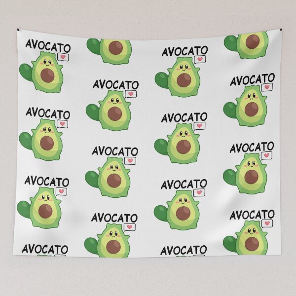 Item preview, kawaii avocado cat avocato perfect for vegans and vegetarians designed and sold by ZerpaGiovanna.
