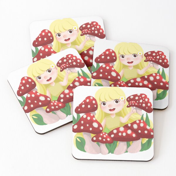 Item preview, little fairy and mushroom illustration designed and sold by Agniadesign.