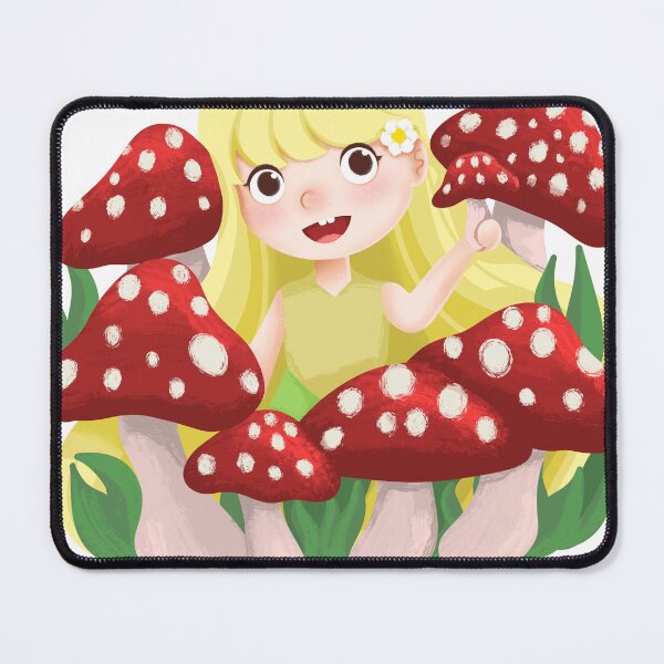 Item preview, little fairy and mushroom illustration designed and sold by Agniadesign.