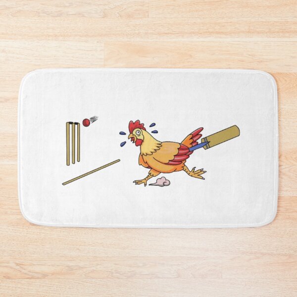 Item preview, Chicken playing Cricket designed and sold by daisydance.