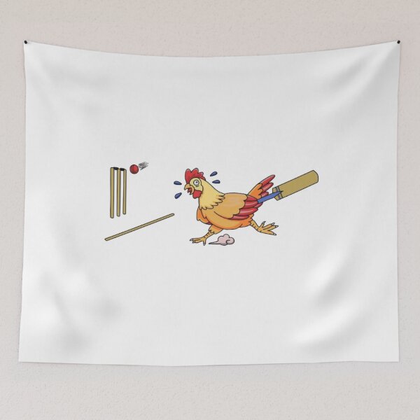 Item preview, Chicken playing Cricket designed and sold by daisydance.