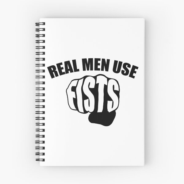 Item preview, Real Men Use Fists (black text) designed and sold by OlivDesignsCo.