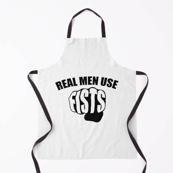 Item preview, Real Men Use Fists (black text) designed and sold by OlivDesignsCo.
