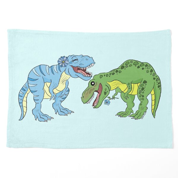 Dinosaur couple in love Pet Blanket