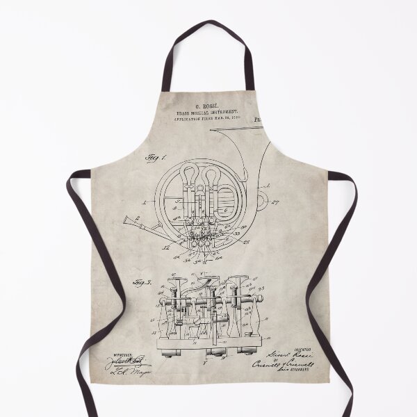 Item preview, French Horn Patent - Horn Player Art - Antique designed and sold by patentpress.