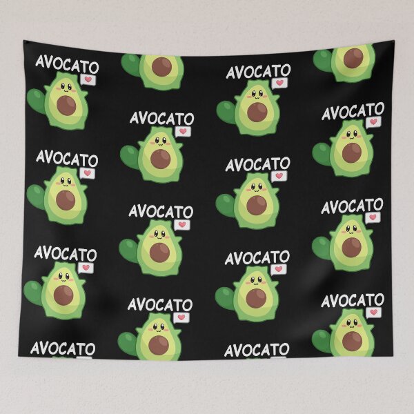 Item preview, kawaii avocado cat avocato perfect for vegans and vegetarians designed and sold by ZerpaGiovanna.