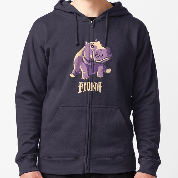 Fiona The Hippo Shirt #TeamFiona Merch, Cute Baby Hippo Zipped Hoodie