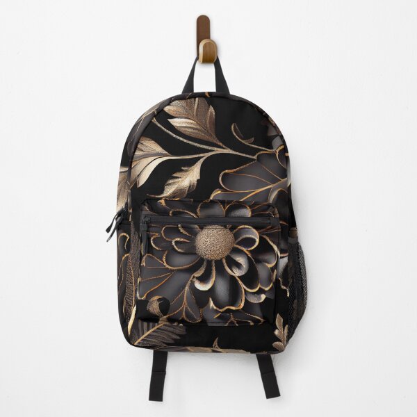 Item preview, Luxury Flowers Abstract Pattern in Gold, White, Black designed and sold by HiArtify ❤️.