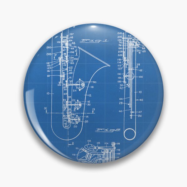 Item preview, Selmer Saxophone Patent - Saxophone Art - Blueprint designed and sold by patentpress.
