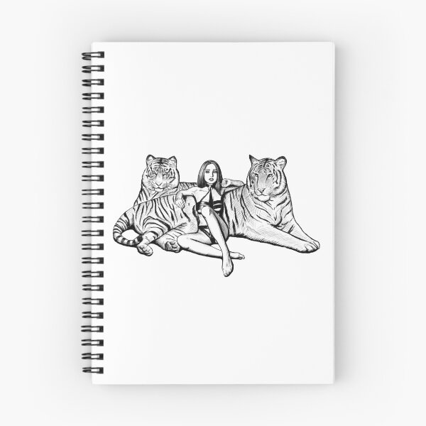 Item preview, The lady and the tigers black and white designed and sold by Blissternal.