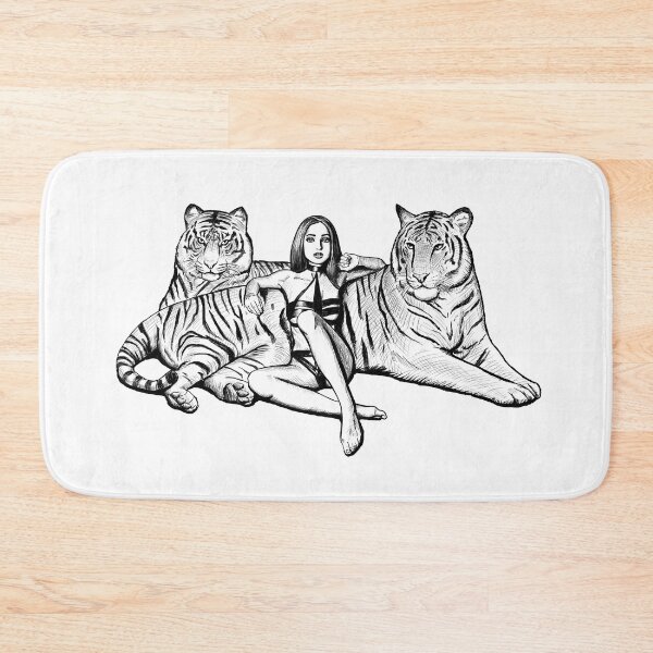 Item preview, The lady and the tigers black and white designed and sold by Blissternal.