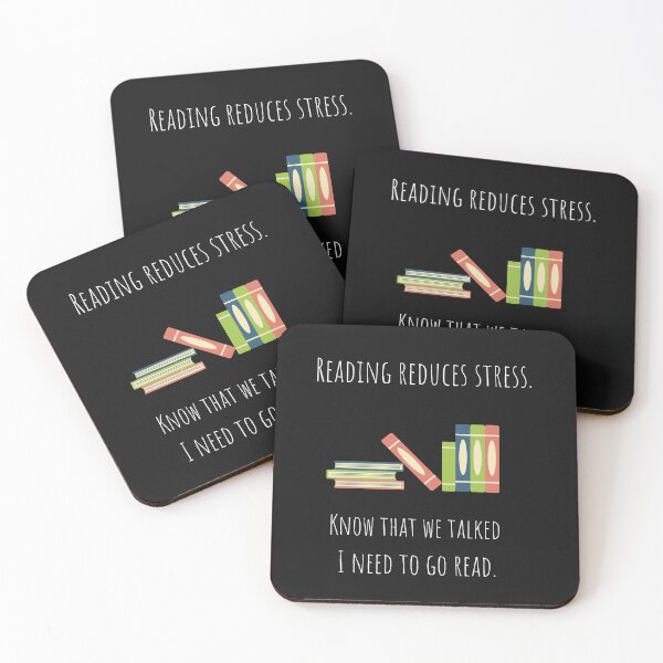 Item preview, Reading reduces stress designed and sold by Silverwolfden.
