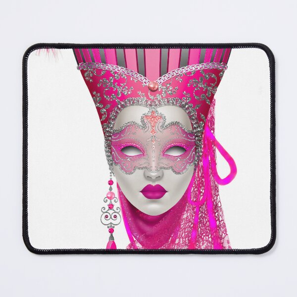 Item preview, Fuchsia pink Venetian mask  designed and sold by Maxine Gadd.