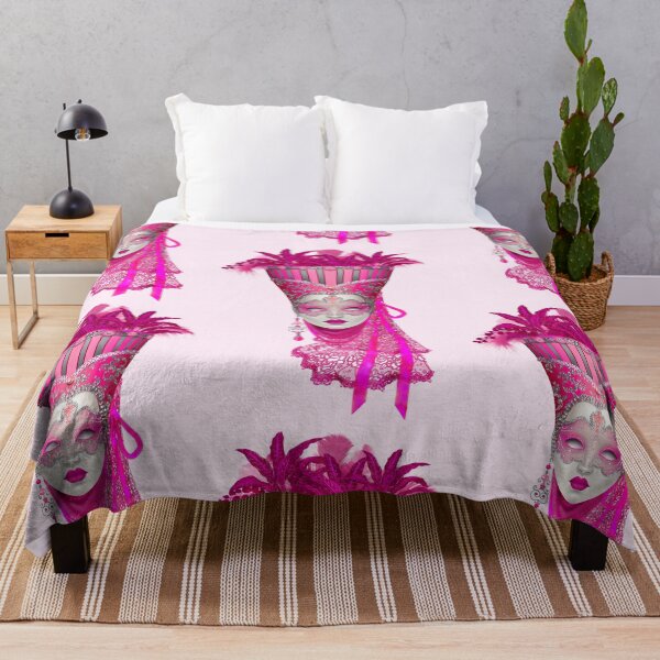 Item preview, Fuchsia pink Venetian mask designed and sold by Maxine Gadd.