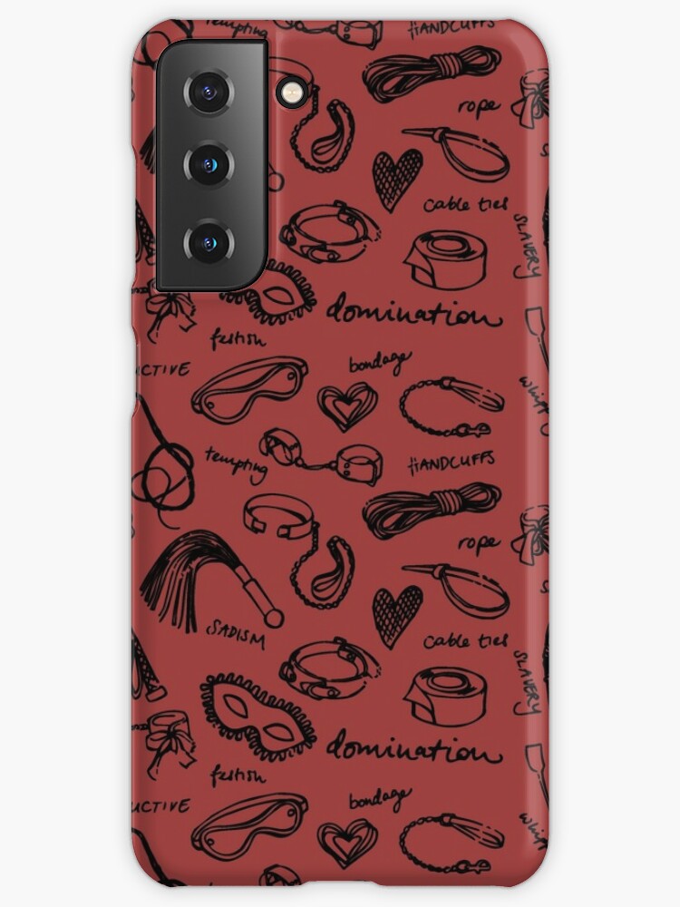 bdsm pattern red Samsung Galaxy Phone Case