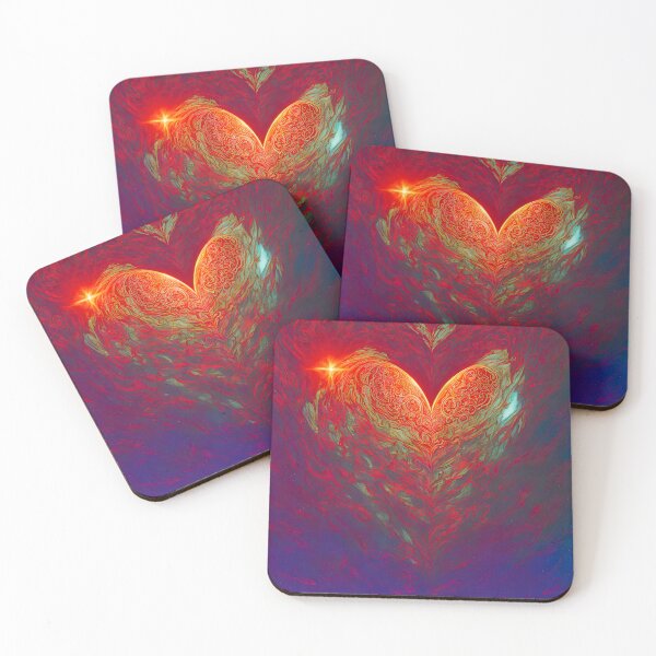Item preview, Amazing vibrant and colorful heart with a dreamy glow being absorbed into the cloudy darkness of space.  designed and sold by HauntFamily.
