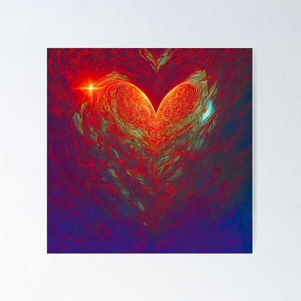 Item preview, Amazing vibrant and colorful heart with a dreamy glow being absorbed into the cloudy darkness of space.  designed and sold by HauntFamily.
