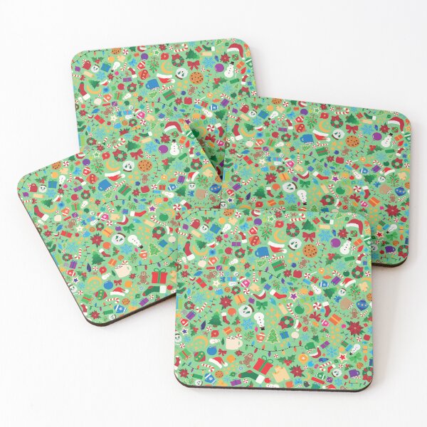 Item preview, Green Christmas Pattern designed and sold by Madeleine Hogue.