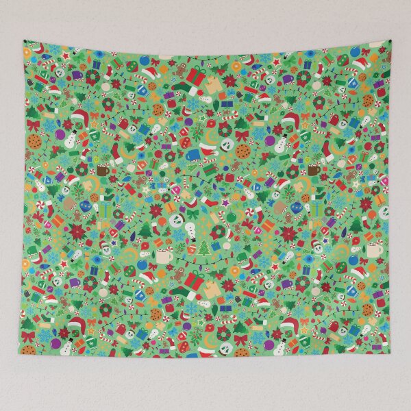 Item preview, Green Christmas Pattern designed and sold by Madeleine Hogue.