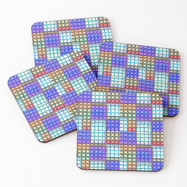 Item preview, Geometric Mosaic Bead Tile AI Seamless Pattern designed and sold by KLP-Magick.