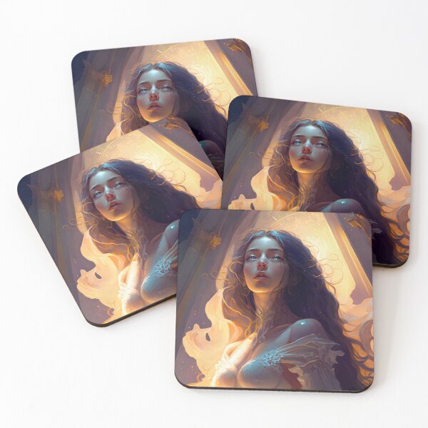 Item preview, Particles of the Stellar Goddess A Fantasy Digital Painting designed and sold by oanaunciuleanu.