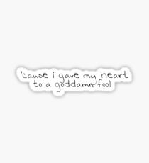 Sam Smith Nothing Left For You Sticker