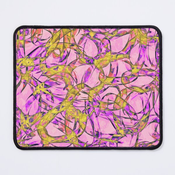 Item preview, Curls and Tangles Abstract in Pink Lavender and Yellow designed and sold by Karen Simon.