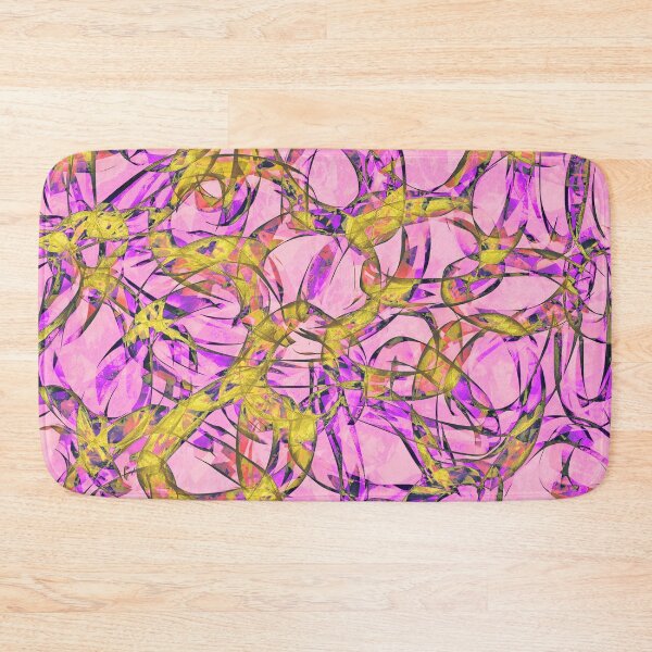 Item preview, Curls and Tangles Abstract in Pink Lavender and Yellow designed and sold by Karen Simon.