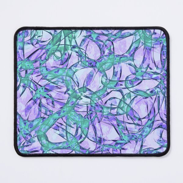 Item preview, Curls and Tangles Abstract in Lavender, Turquoise and Purple designed and sold by Karen Simon.