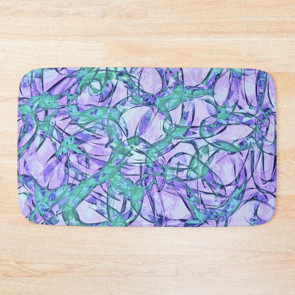 Item preview, Curls and Tangles Abstract in Lavender, Turquoise and Purple designed and sold by Karen Simon.