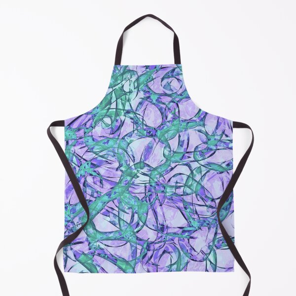Item preview, Curls and Tangles Abstract in Lavender, Turquoise and Purple designed and sold by Karen Simon.
