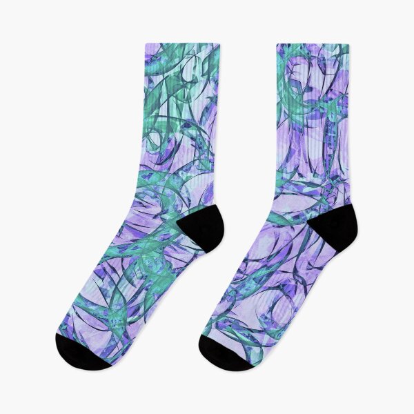 Item preview, Curls and Tangles Abstract in Lavender, Turquoise and Purple designed and sold by Karen Simon.