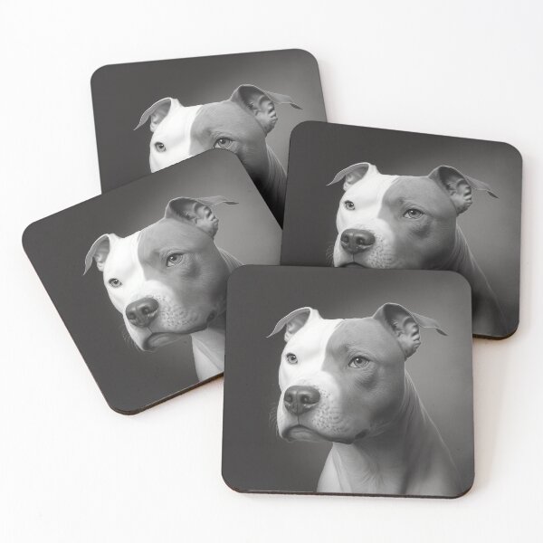 Item preview, Black and White sketch of a Blue nose Pitbull designed and sold by epicevolution.