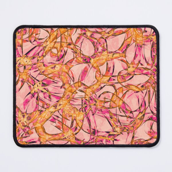 Item preview, Curls and Tangles Abstract in Orange and Pink designed and sold by Karen Simon.