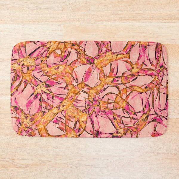 Item preview, Curls and Tangles Abstract in Orange and Pink designed and sold by Karen Simon.