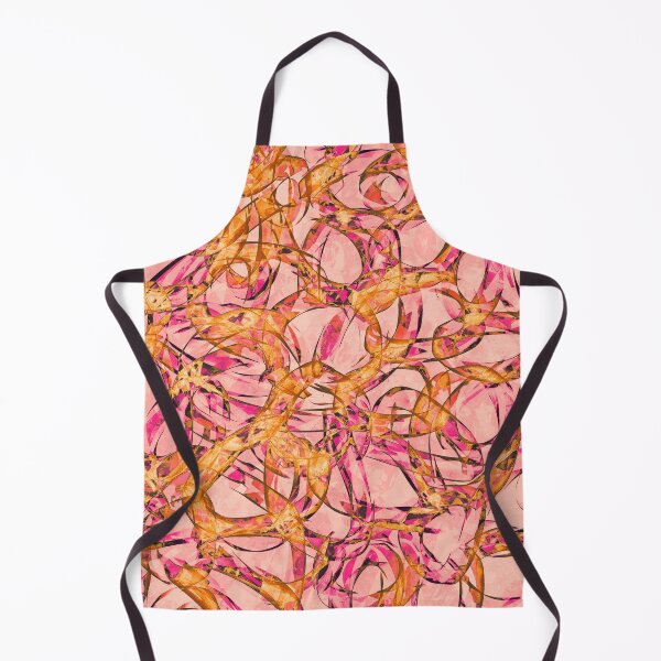 Item preview, Curls and Tangles Abstract in Orange and Pink designed and sold by Karen Simon.