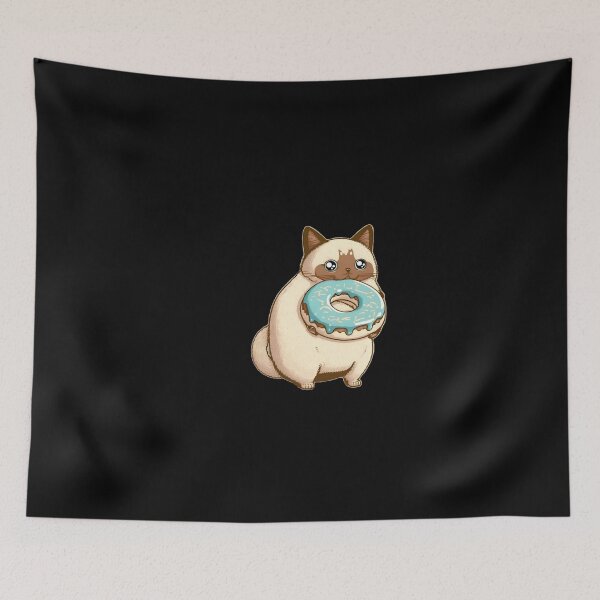 Item preview, Cute chonky anime cat with donut designed and sold by Christolamber.