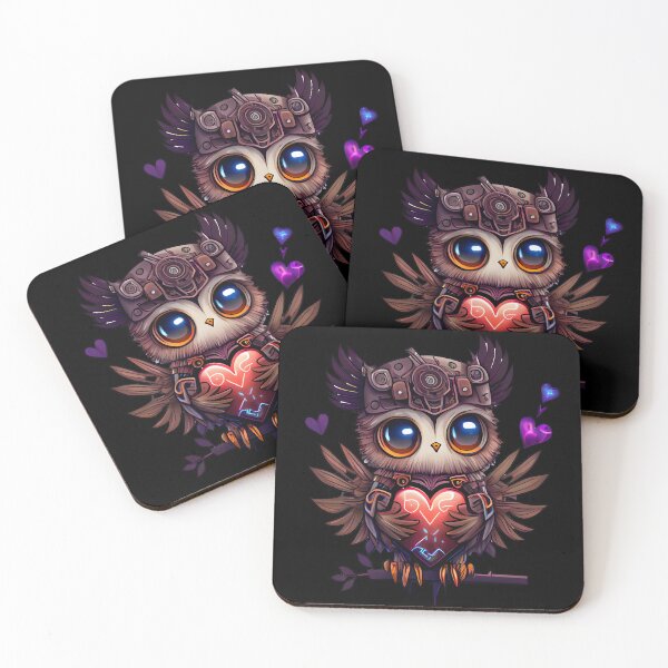 Item preview, Cyberpunk owl heart designed and sold by JoRealm.