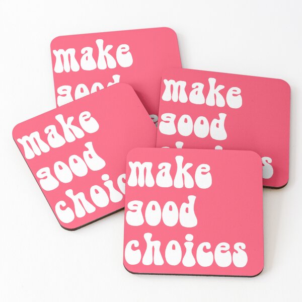 Item preview, Make Good Choices | Pink | 70s Style Sticker designed and sold by meandmissb.