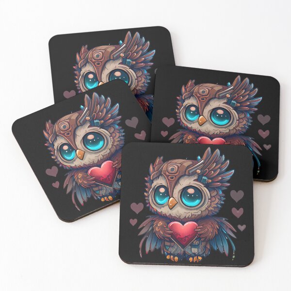 Item preview, Cyberpunk owl heart designed and sold by JoRealm.