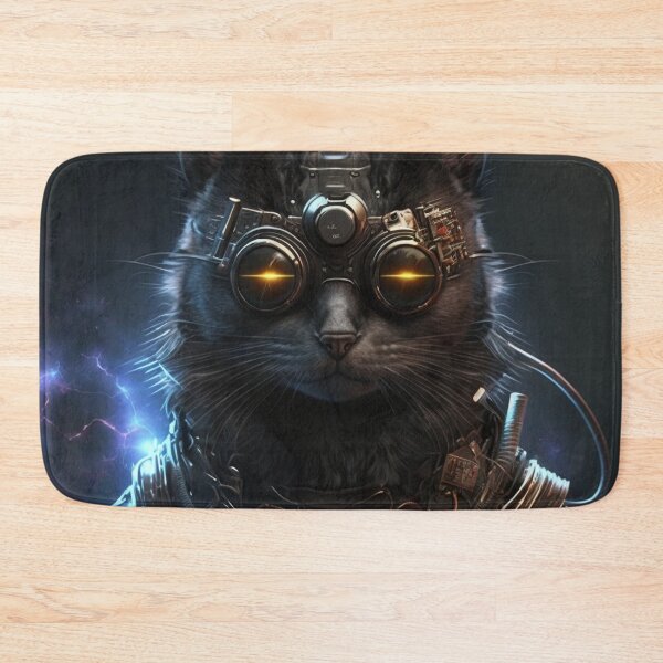Artikelvorschau, Der Terminator-Katzen-Leinwanddruck Bunte moderne digitale Kunst entworfen und verkauft von Acnologiaa.